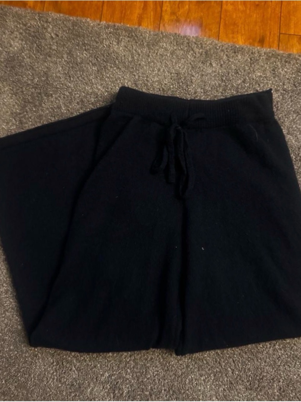 SHEIN Black Knit Drawstring Joggers